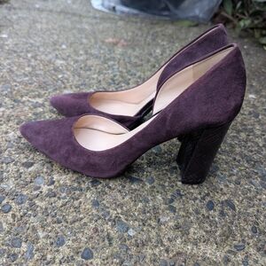 Nine West Plum Suede Heels